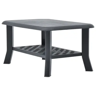 Klubska mizica - kavna mizica - Nizka mizica antracitna 90x60x46 cm plastika