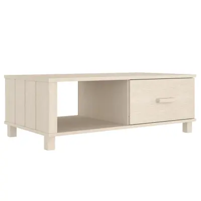Klubska mizica - kavna mizica - Nizka mizica HAMAR medeno rjava 100x55x35 cm trdna borovina