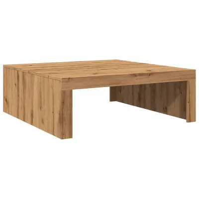 Klubska mizica - kavna mizica - Nizka mizica artisan hrast 100x100x35 cm inženirski les