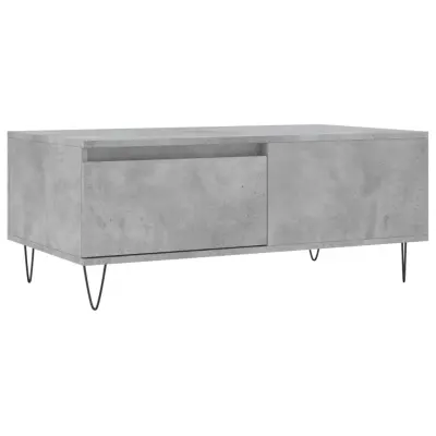 Klubska mizica - kavna mizica - Nizka mizica betonsko siva 90x50x36,5 cm inženirski les
