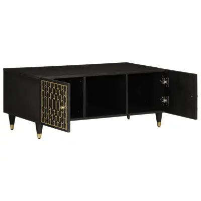 Klubska mizica - kavna mizica - Nizka mizica 100x54x40 cm trden mangov les