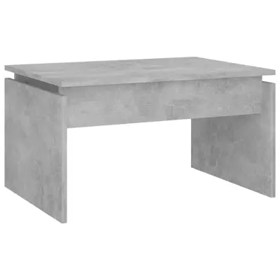 Klubska mizica - kavna mizica - Nizka mizica betonsko siva 68x50x38 cm iverna plošča