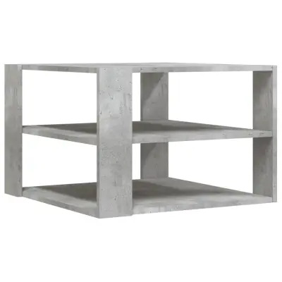 Klubska mizica - kavna mizica - Nizka mizica betonsko siva 59,5x59,5x40 cm inženirski les