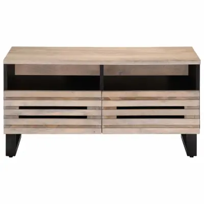 Klubska mizica - kavna mizica - Nizka mizica 80x55x40 cm trden mangov les