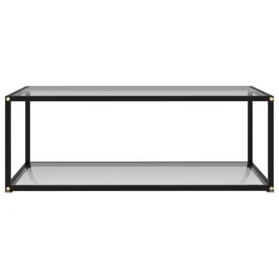 Klubska mizica - kavna mizica - Nizka mizica prozorna 100x50x35 cm kaljeno steklo