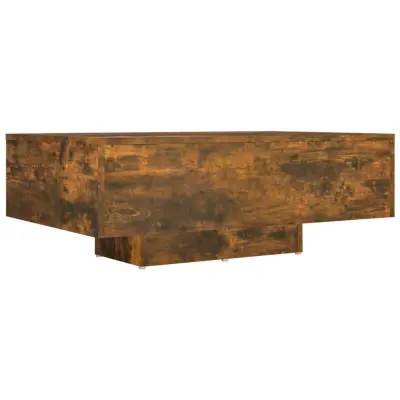 Klubska mizica - kavna mizica - Nizka mizica dimljeni hrast 85x55x31 cm konstruiran les