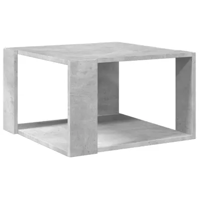 Klubska mizica - kavna mizica - Nizka mizica betonsko siva 51,5x51,5x30 cm inženirski les