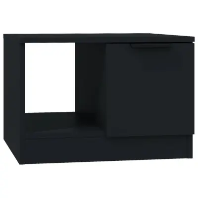 Klubska mizica - kavna mizica - Nizka mizica črna 50x50x36 cm konstruiran les