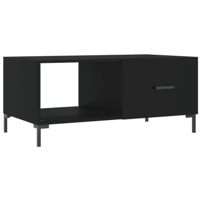 Klubska mizica - kavna mizica - Nizka mizica črna 90x50x40 inženirski les