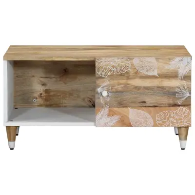 Klubska mizica - kavna mizica - Nizka mizica 80x50x40 cm trden mangov les