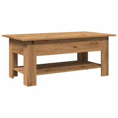 Klubska mizica - kavna mizica - Nizka mizica artisan hrast 102x55x42 cm inženirski les