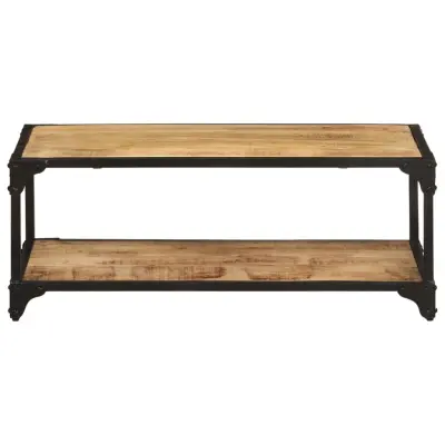 Klubska mizica - kavna mizica - Nizka mizica 90x45x35 cm trden robusten mangov les