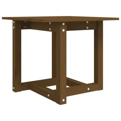 Klubska mizica - kavna mizica - Nizka mizica medeno rjava 50x50x45 trdna borovina
