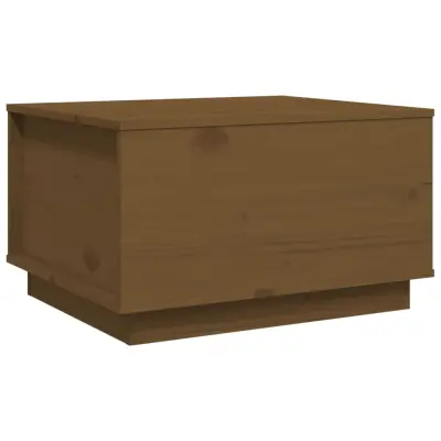Klubska mizica - kavna mizica - Nizka mizica medeno rjava 60x50x35 cm trdna borovina