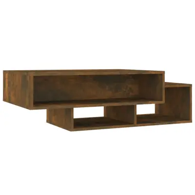 Klubska mizica - kavna mizica - Nizka mizica dimljeni hrast 105x55x32 cm konstruiran les