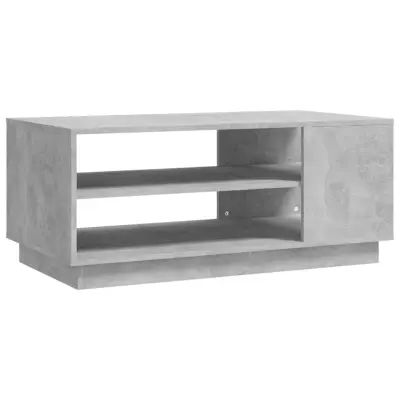 Klubska mizica - kavna mizica - Nizka mizica betonsko siva 102x55x43 cm iverna plošča