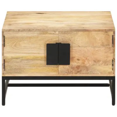 Klubska mizica - kavna mizica - Nizka mizica 67x67x45 cm trden mangov les