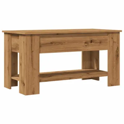 Klubska mizica - kavna mizica - Nizka mizica artisan hrast 101x49x52 cm inženirski les