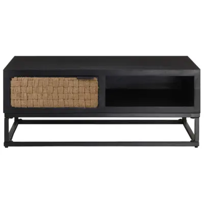 Klubska mizica - kavna mizica - Nizka mizica 90x60x35 cm trden mangov les