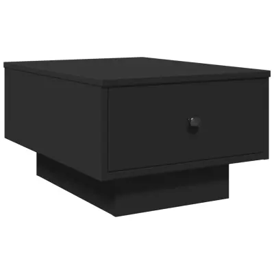Klubska mizica - kavna mizica - Nizka mizica črna 60x45x31 cm inženirski les