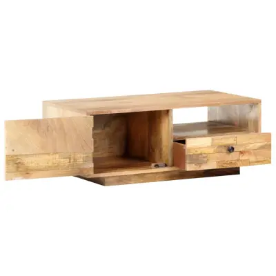 Klubska mizica - kavna mizica - Nizka mizica 90x50x35 cm trden mangov les