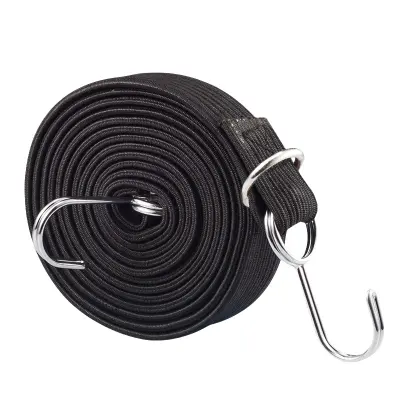 Elastični trak za prtljago s kavlji Black 2 m