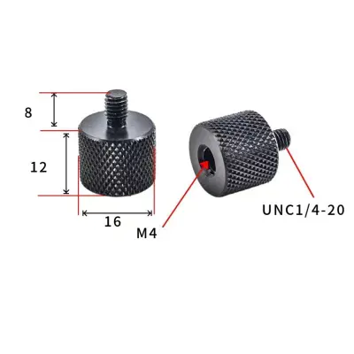 Adapter 1/4" na M10 za stojala in kamere - 5 kosov   M4