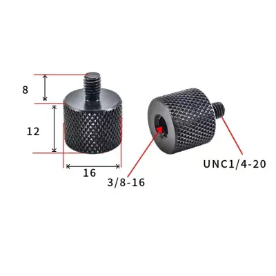 Adapter 1/4" na M10 za stojala in kamere - 5 kosov   3/8-16