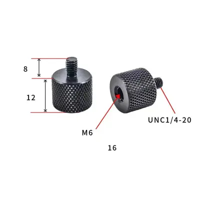 Adapter 1/4" na M10 za stojala in kamere - 5 kosov   M6
