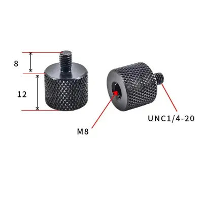Adapter 1/4" na M10 za stojala in kamere - 5 kosov   M8