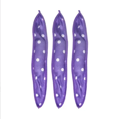 3-delni komplet trakov za kodranje las brez vročine za mehke valove Purple