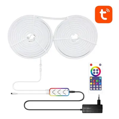 Pametni WiFi RGBIC LED svetlobni trak v mat cevi 5m IP68 Tuya Alexa Google assistant