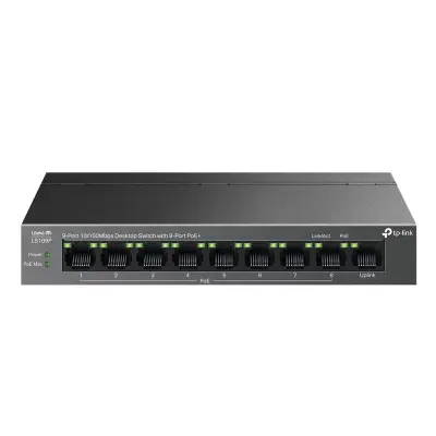 TP-LINK LS109P 9-Port 10/100Mbps 8xPoE+ 63W mrežno stikalo