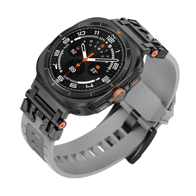 TPU pašček za uro Samsung Watch 7 Ultra Black + gray dots