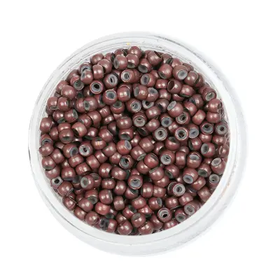 Mikro obročki z nano silikonsko oblogo za podaljševanje las Brown