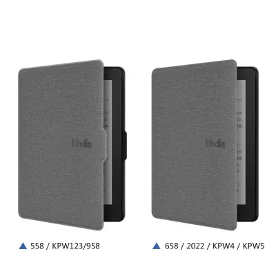 Zaščitni ovitek za tablični računalnik Kindle Basic Fabric, siva barva   Model 7