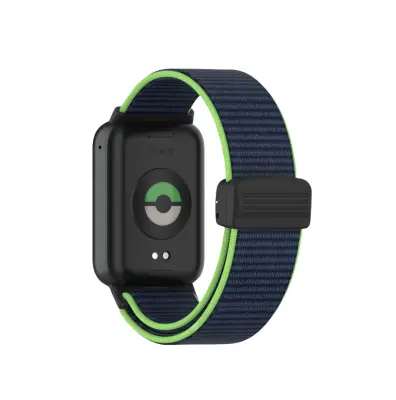 Najlonski pašček za uro Xiaomi Smart Band 9/8 Pro, Redmi Watch 5/4 Green+Blue