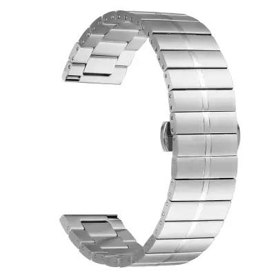 Pašček za uro iz nerjavečega jekla za Huawei GT2/3/Huami/Samsung 22 mm Silver
