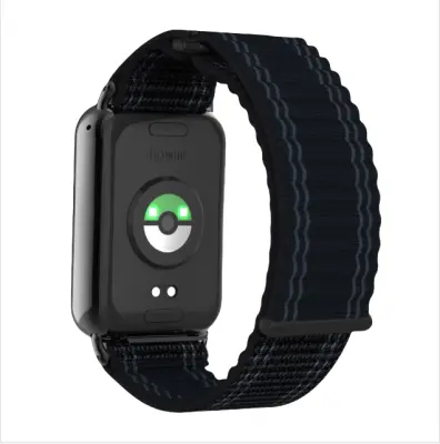 Najlonski trak z valovito zaponko za Xiaomi Band 9/8 Pro Black