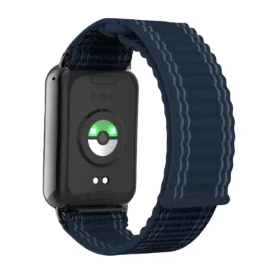 Najlonski trak z valovito zaponko za Xiaomi Band 9/8 Pro Blue