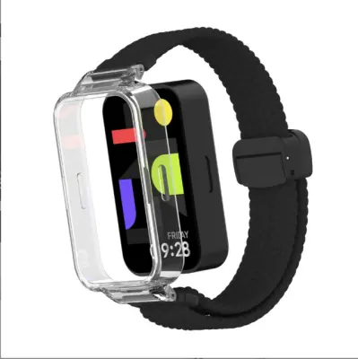 Najlonski pašček za uro Redmi Band 3/9 Active z magnetno zaponko Black