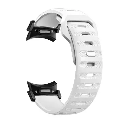 Pašček za Galaxy Watch 6/5/4 - Silikonski pašček za uro s hitrim sproščanjem Black+White