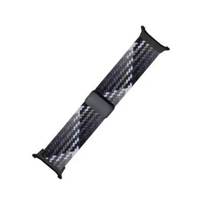 Tkana najlonska zapestnica za uro Samsung Watch 7 Ultra Black+Grey