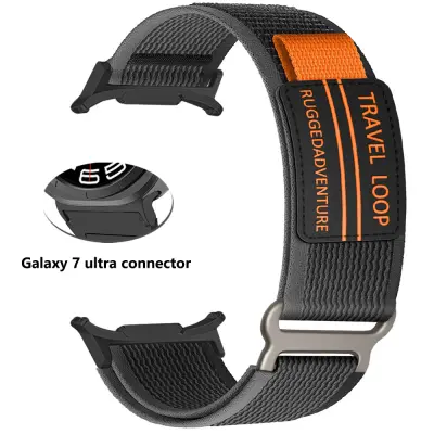 Najlonski pašček za uro Galaxy Watch 7 Ultra Black+Grey