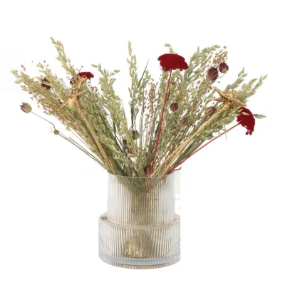 Posušeno cvetje - Bouquet 'Trendy Lumi' - Šopek - Rdeča