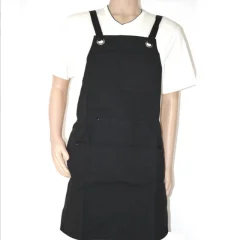 Trpežen platneni delovni predpasnik z žepi Black + Black