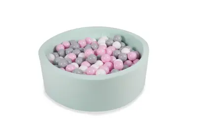 Otroški bazen s kroglicami, okrogel, 200 kroglic, 90x30 cm, Meta