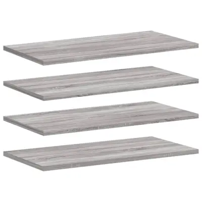 4 kosi Stenske Police - Viseče police siva sonoma 60x20x1,5 cm inženirski les