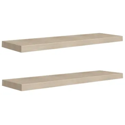 2 kosi Stenske Police - Viseče police barva hrasta 90x23,5x3,8 cm MDF