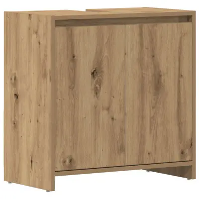 Omarica za umivalnik - Umivalniška omarica artisan hrast 60x33x60 cm inž. les
